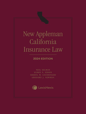 cover image of New Appleman California Insurance Law